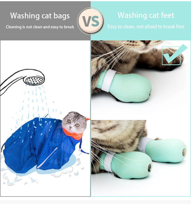 Pet Cat Paw Protector for Bath